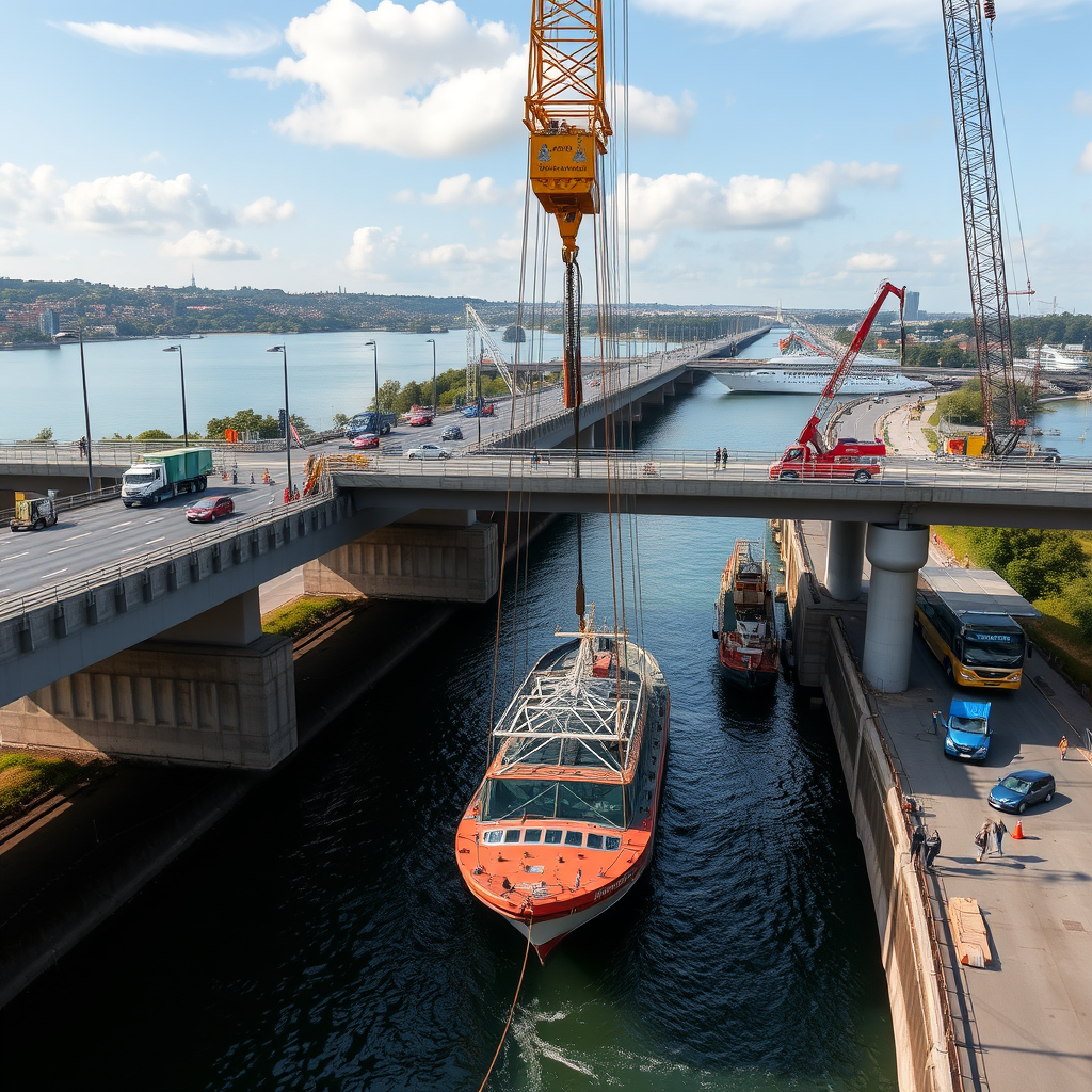 Watch Crews Dismantle 25-Tonne Structure from Prince of Wales Bridge
